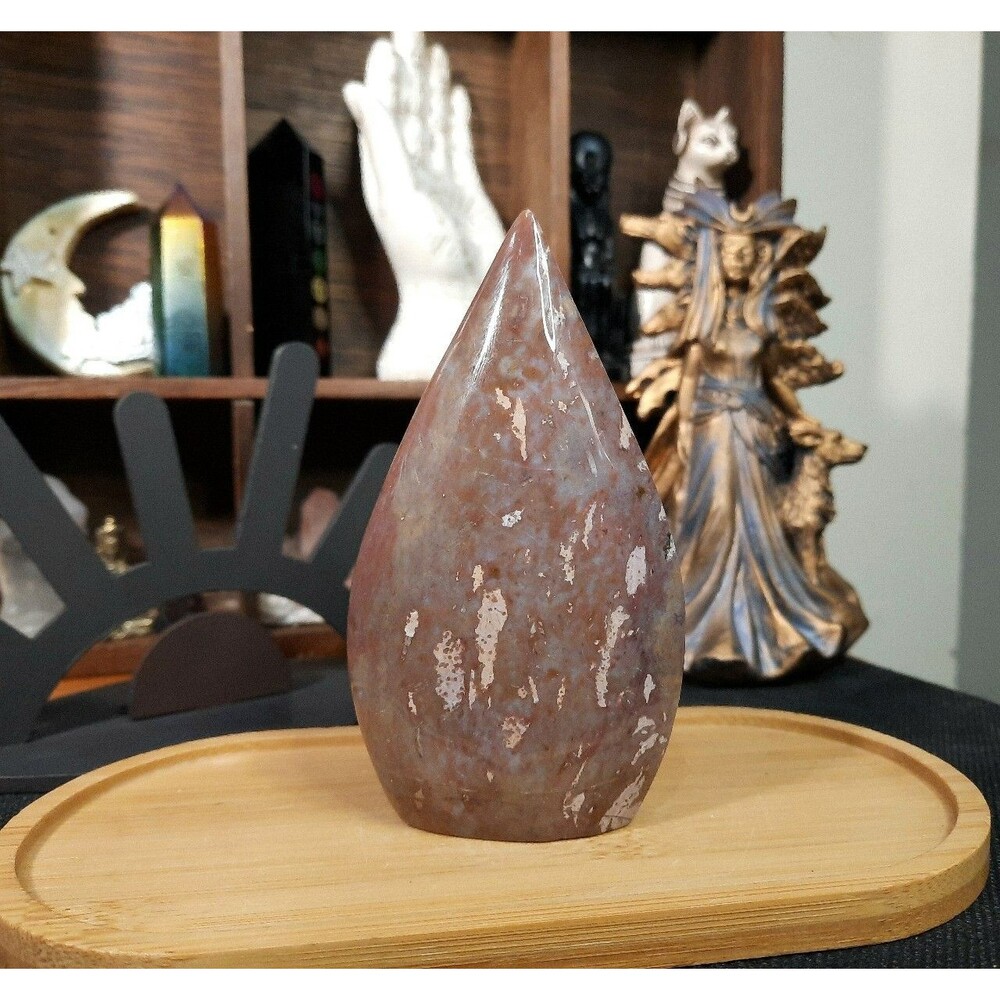 Ocean Stone Jasper Crystal Flame Freeform - Picture 3 of 5